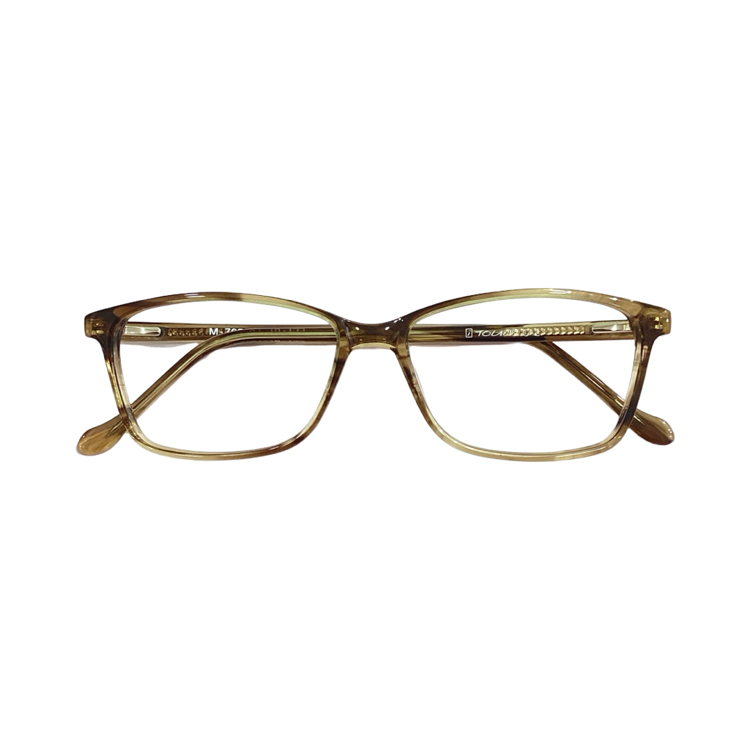 Touch 702 Acetate Leopard Brown Rectangle Half Frame 51