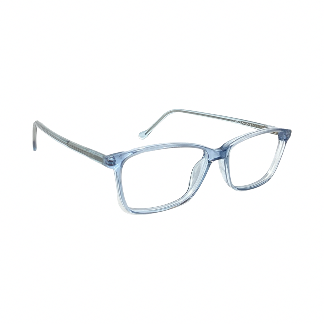 Touch 702 Acetate Sky Blue Rectangle Half Frame 51