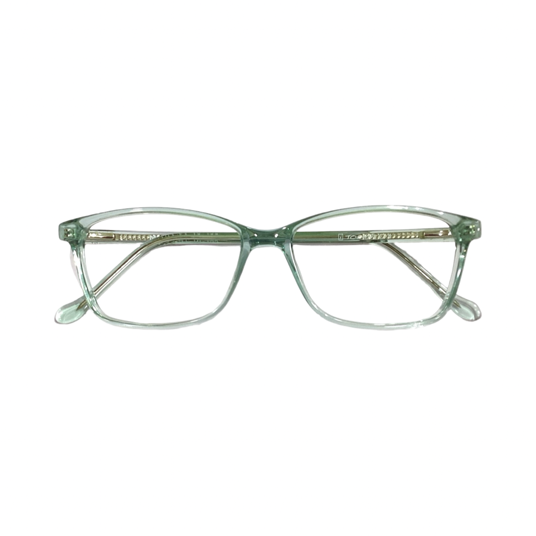 Touch 702 Acetate Green Rectangle Half Frame 51