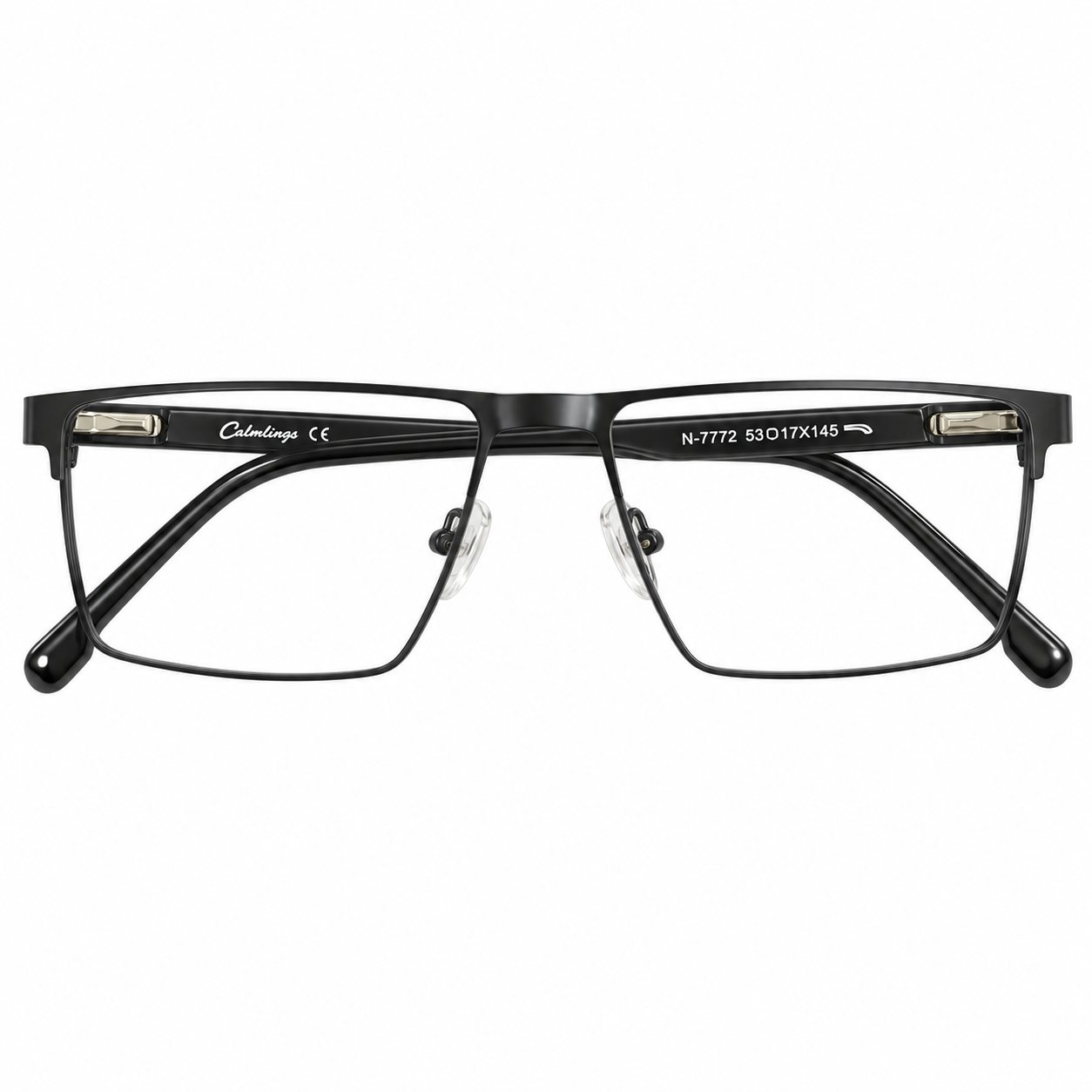 Calmlingo N7772 Metal Black Square Full Frame 53
