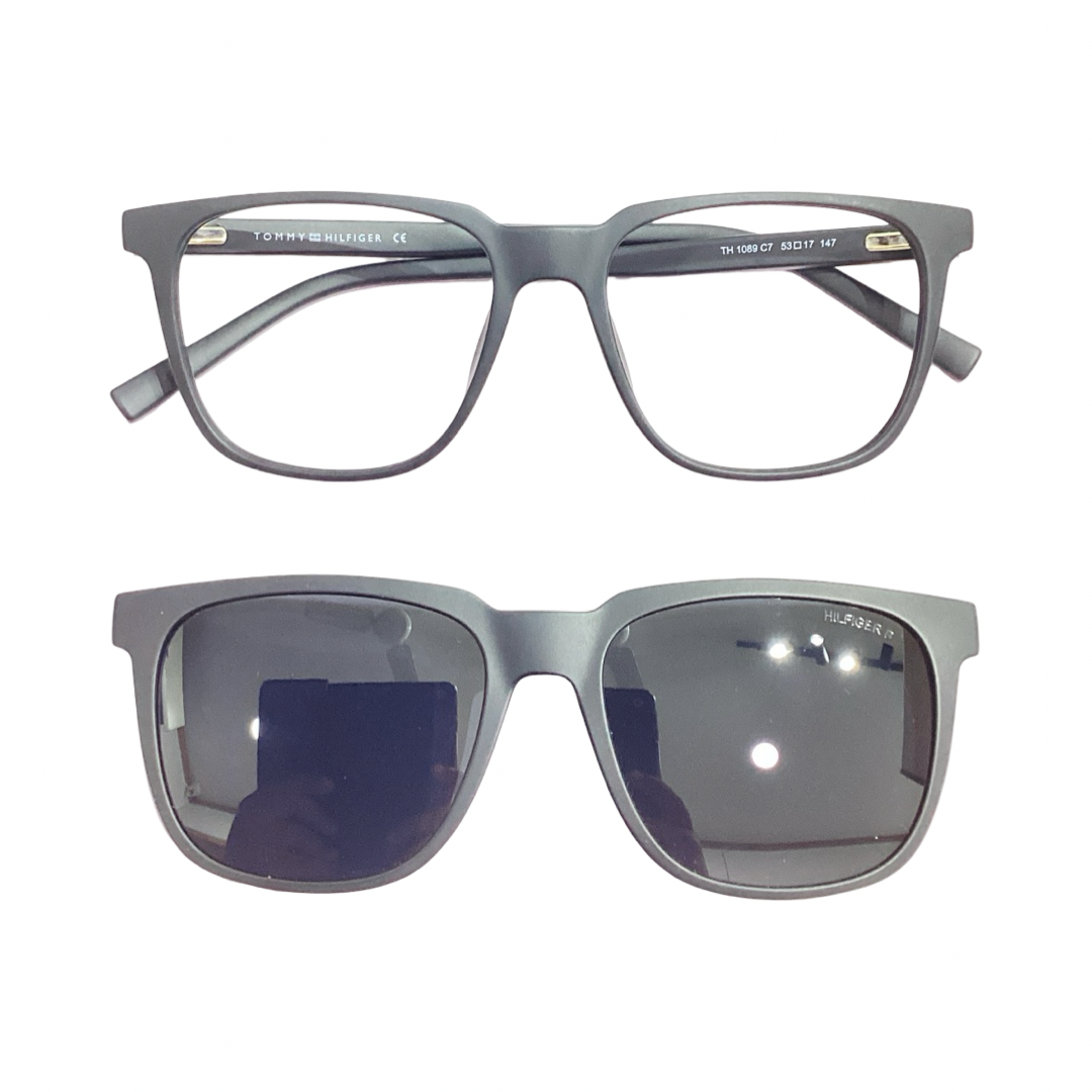 Tommy Hilfiger Th1089 Acetate Matt Black Wayfarer Full Frame 53