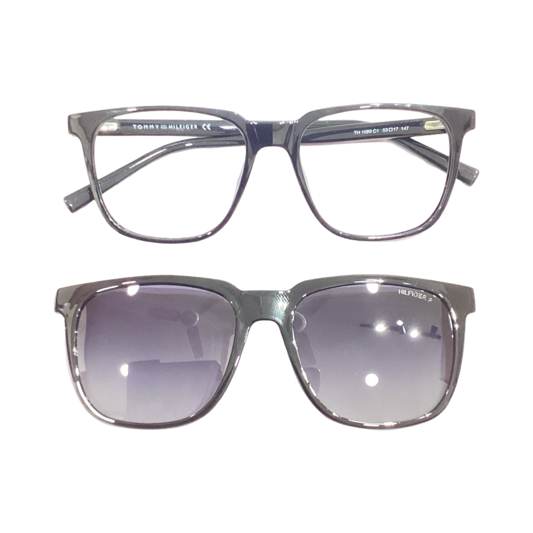 Tommy Hilfiger Th1089 Acetate Black Wayfarer Full Frame 53