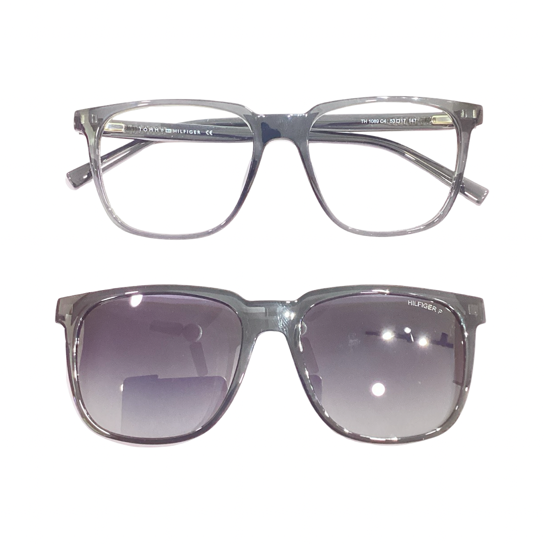 Tommy Hilfiger Th1089 Acetate Gray Wayfarer Full Frame 53