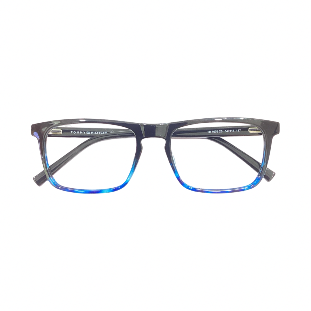Tommy Hilfiger Th1079 Acetate Gray Blue Rectangle Full Frame 54