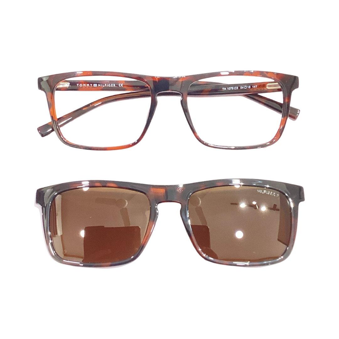 Tommy Hilfiger Th1079 Acetate Brown Rectangle Full Frame 54
