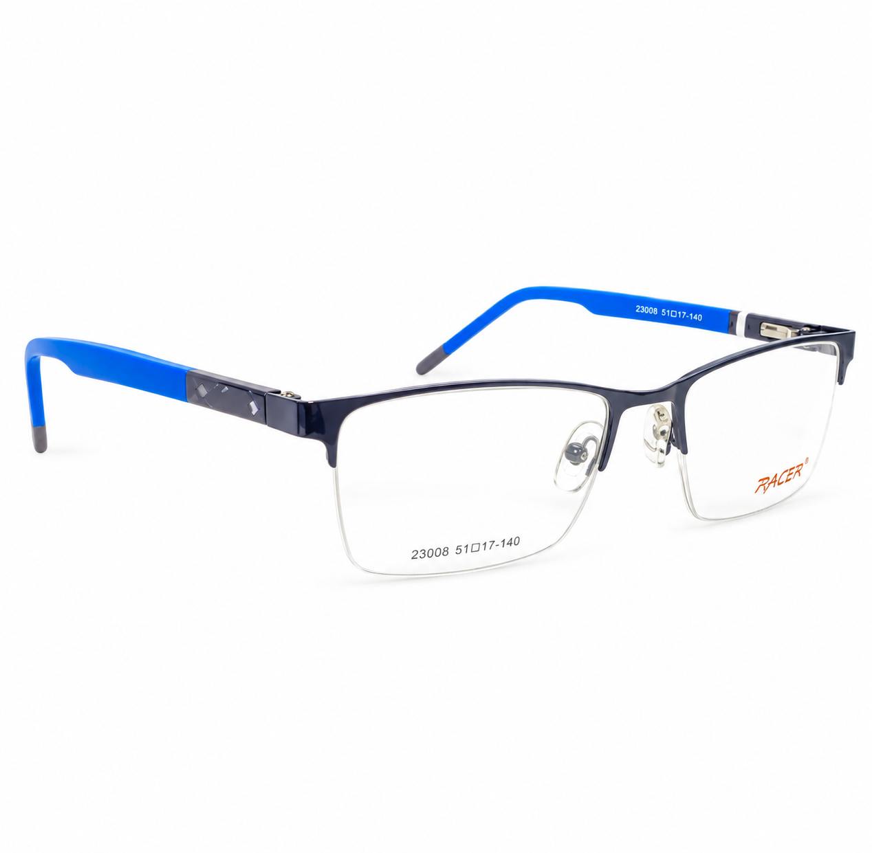 Papa 23008 Metal Blue Square Half Frame 51