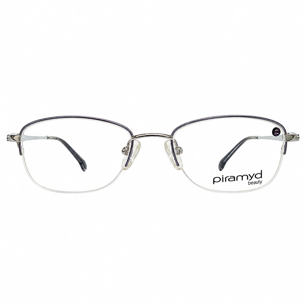 Piramyd BDIP4048 Metal Silver Black Oval Half Frame 51