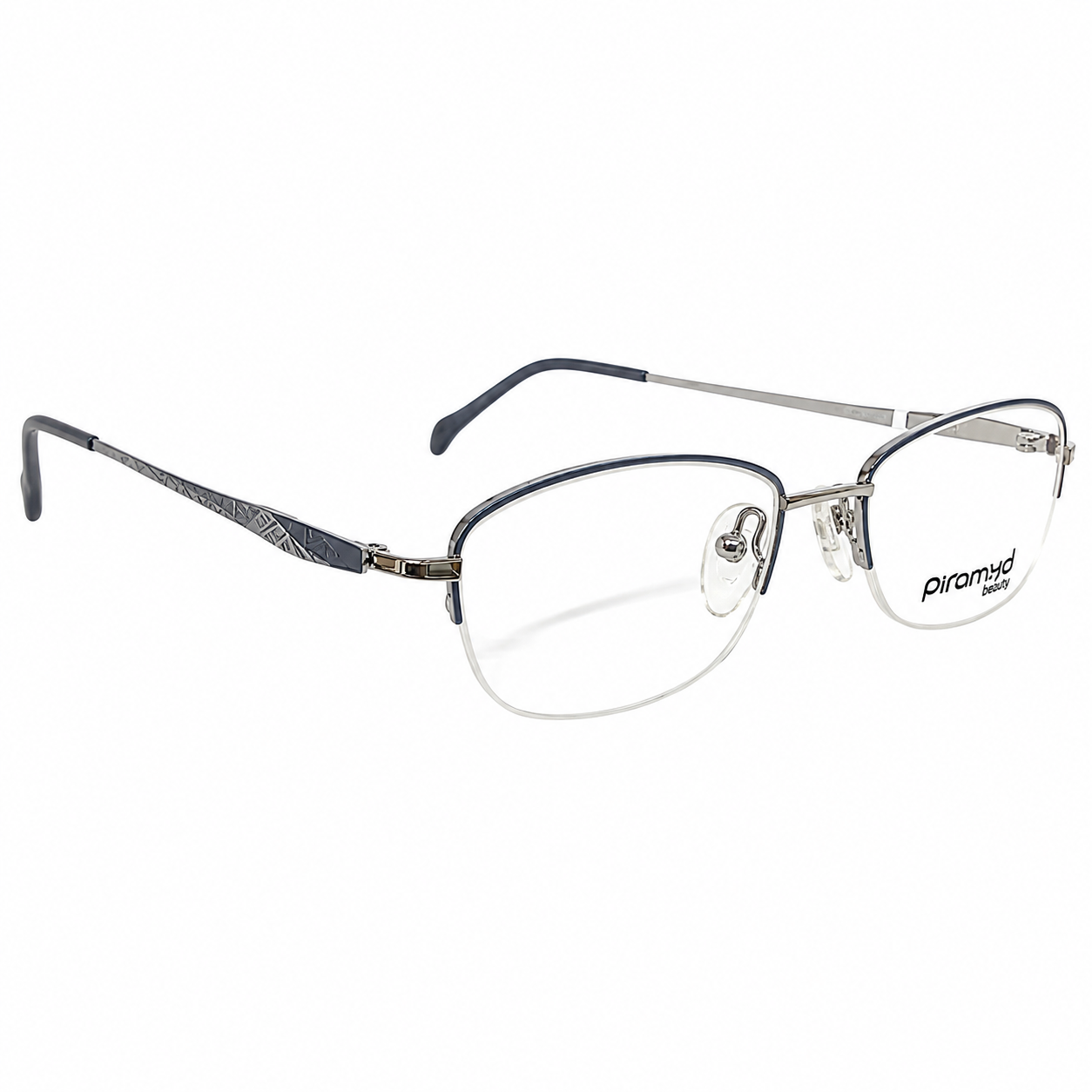 Piramyd BDIP4048 Metal Silver Black Oval Half Frame 51