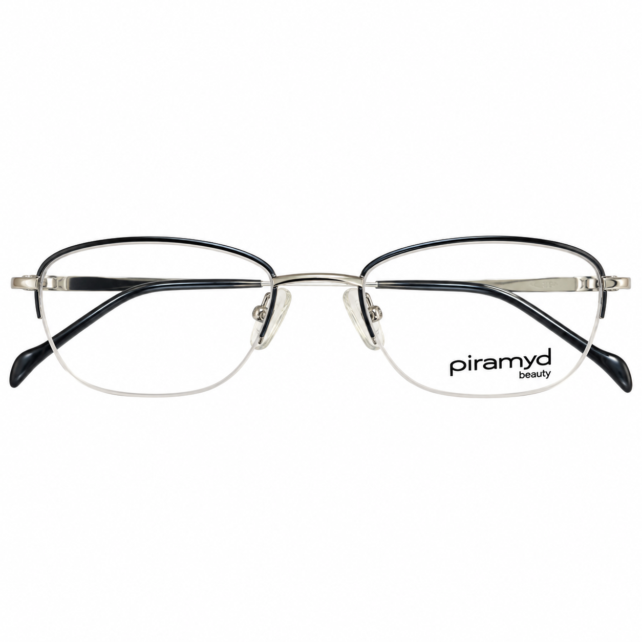 Piramyd BDIP4048 Metal Silver Black Oval Half Frame 51