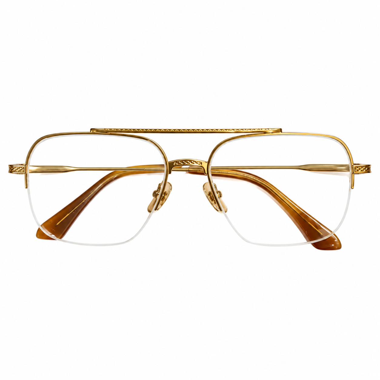 David Jhon Dj0344 Metal Copper Retro Half Frame 56