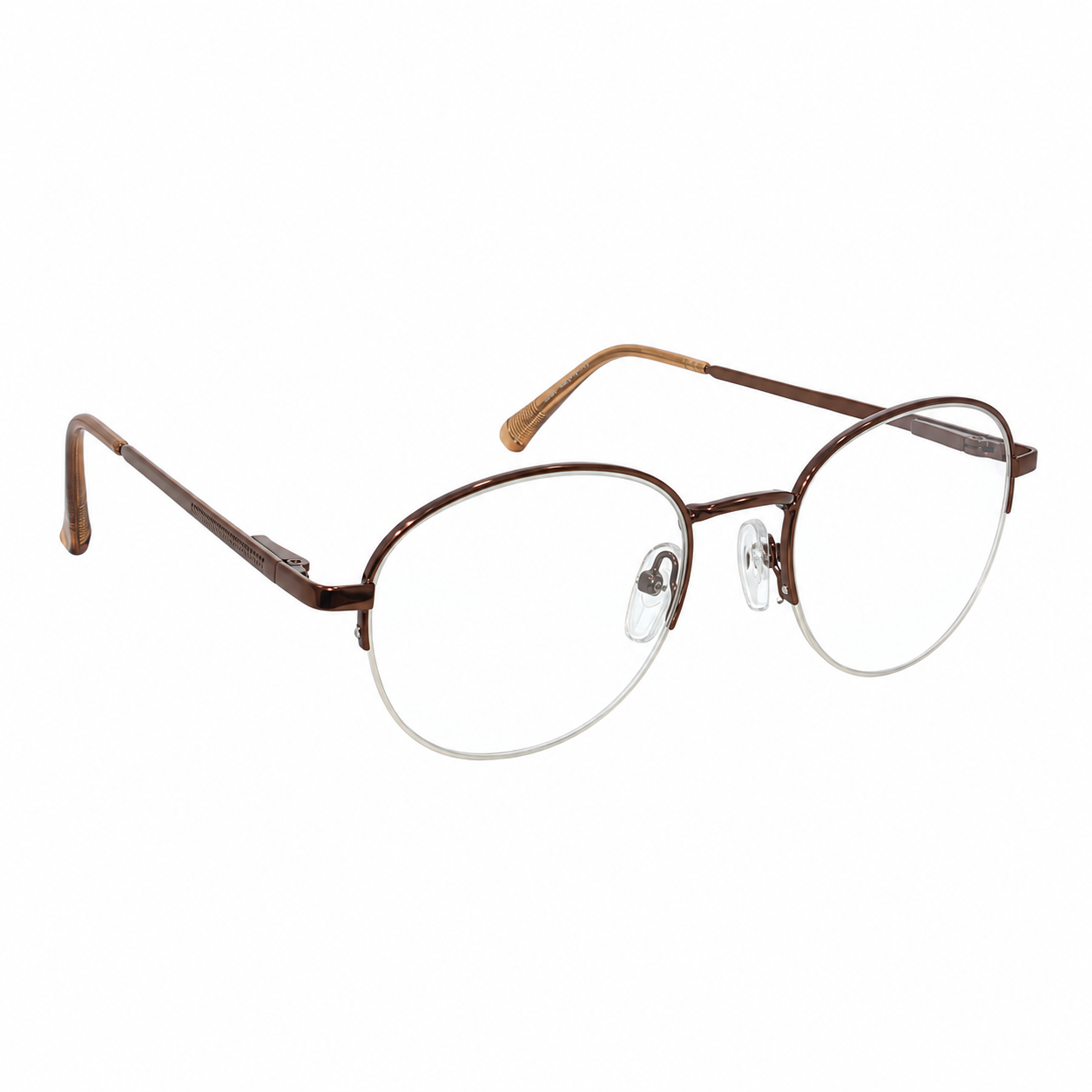 Treaser 63021 Metal Brown Round Half Frame 48