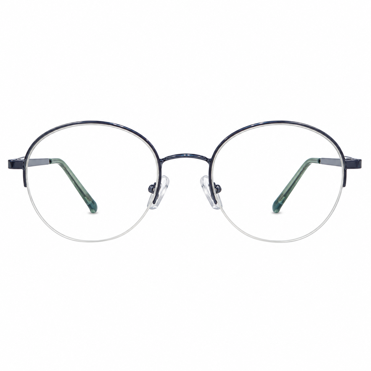 Treaser 63022 Metal Blue Round Half Frame 47