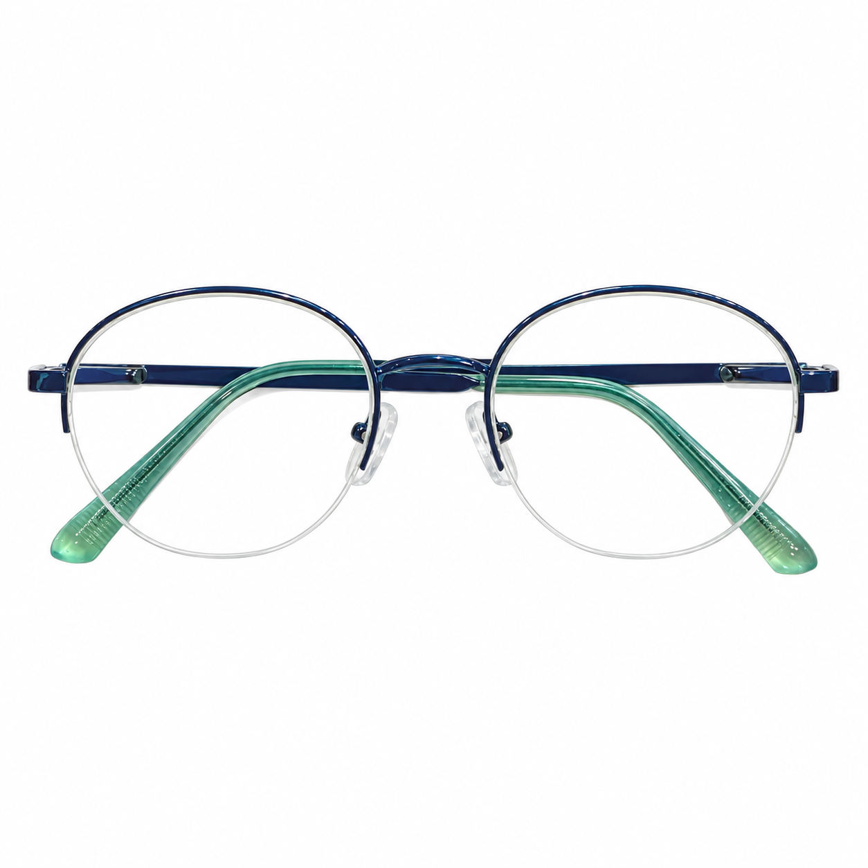 Treaser 63022 Metal Blue Round Half Frame 47