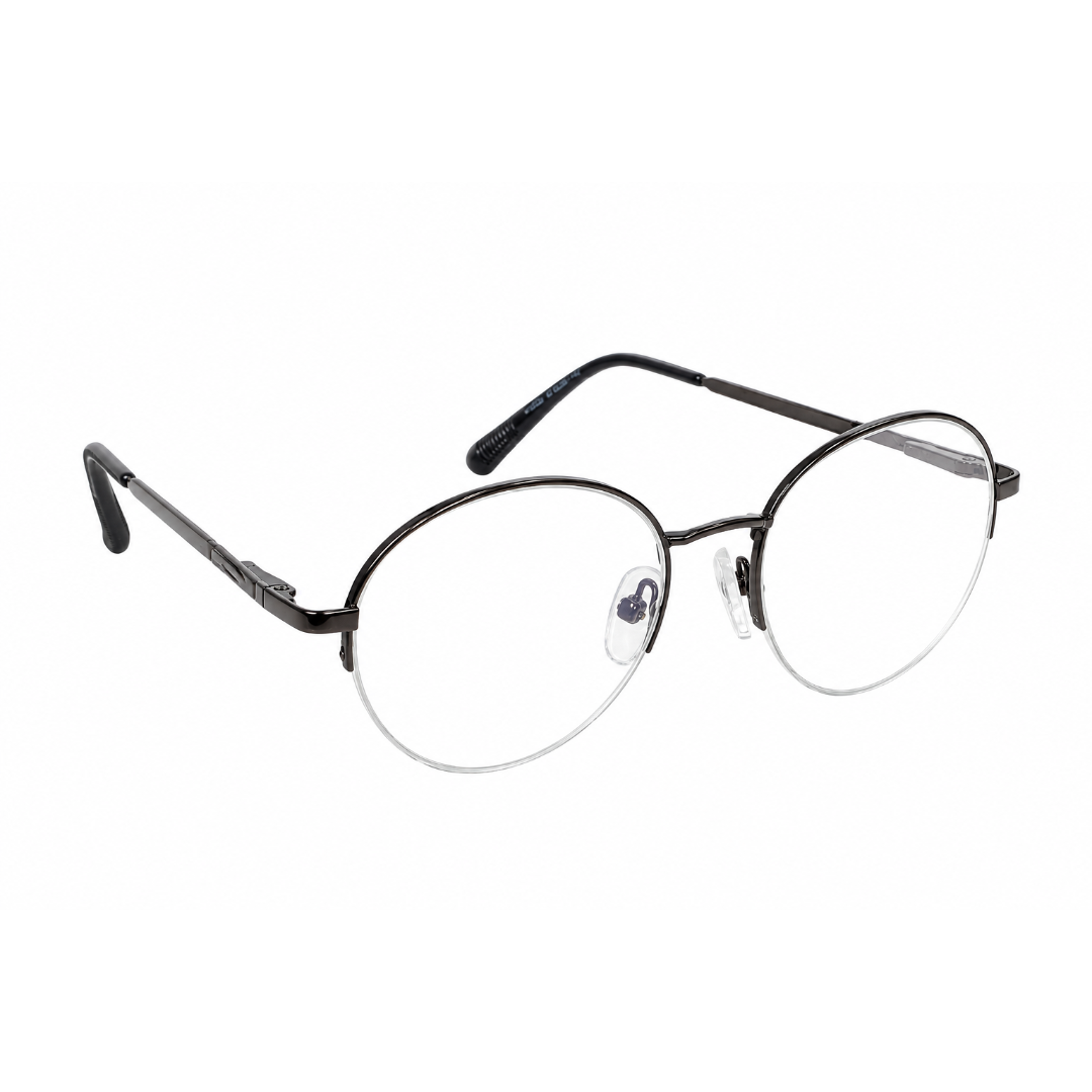 Treaser 63022 Metal Black Round Half Frame 47