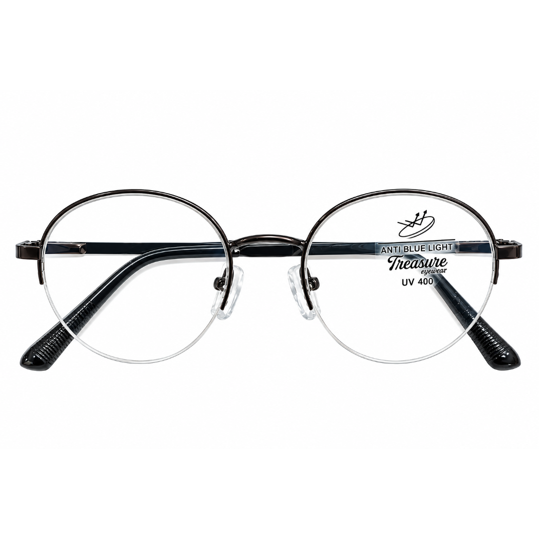 Treaser 63022 Metal Black Round Half Frame 47