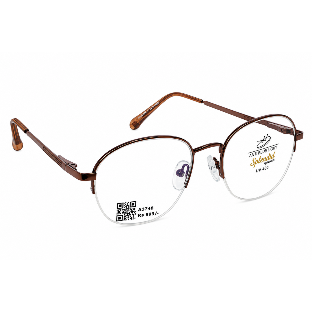 Treaser 61001 Metal Brown Round Half Frame 18