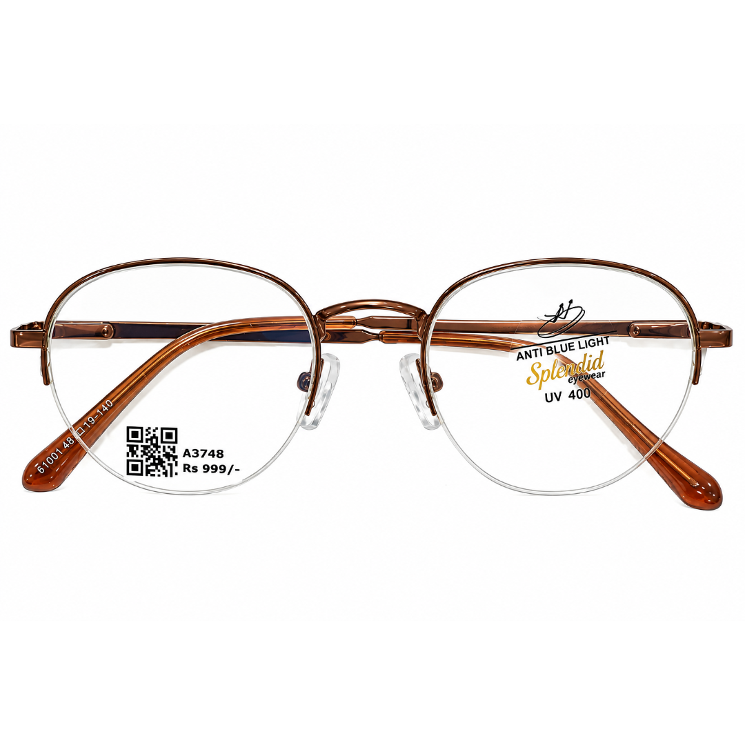 Treaser 61001 Metal Brown Round Half Frame 18
