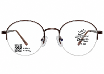 Treaser 61001 Metal Brown Round Half Frame 18