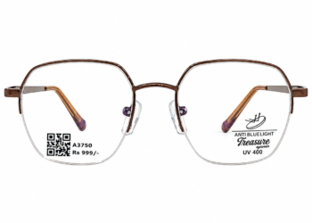 Treaser 63020 Metal Brown Hexagon Half Frame 49