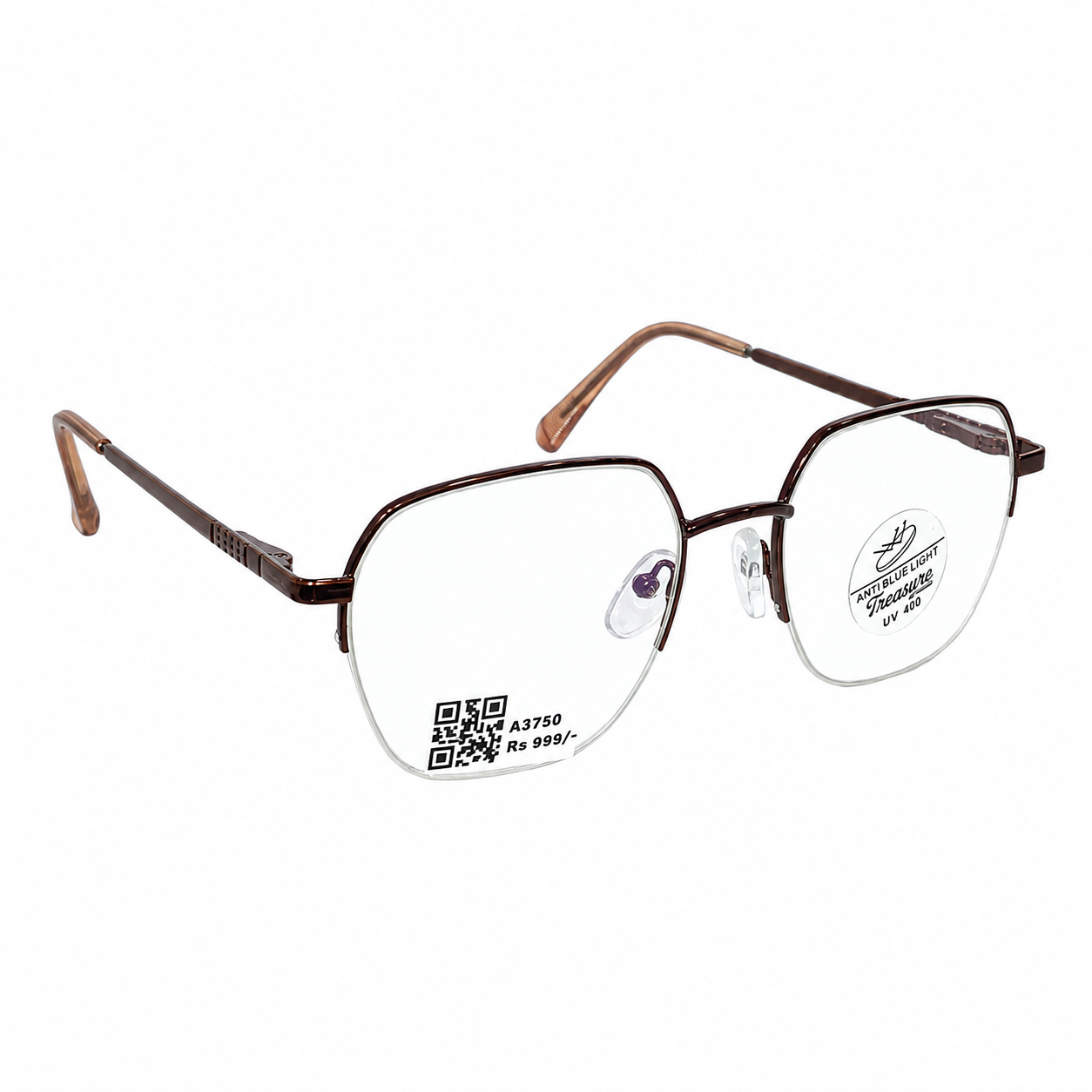 Treaser 63020 Metal Brown Hexagon Half Frame 49
