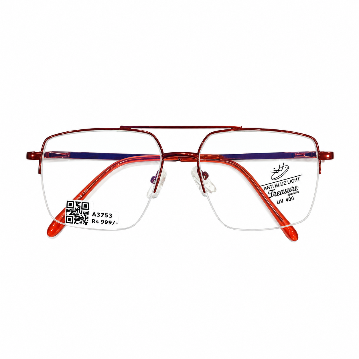 Treaser 63029 Metal Wine Retro Half Frame 53