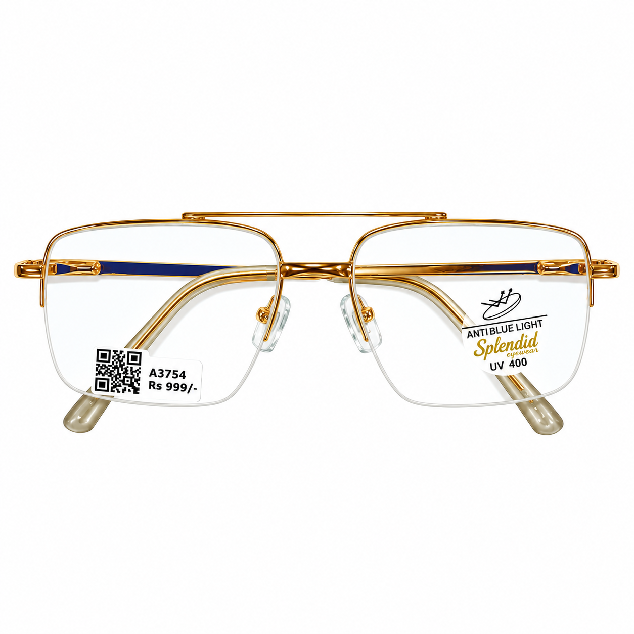 Treaser 63027 Metal Gold Retro Half Frame 52