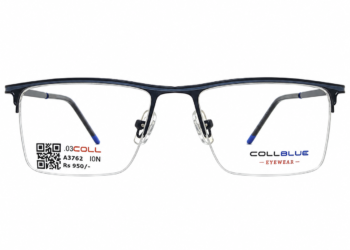 Collcbue Zd980403 Metal Black Rectangle Half Frame 54