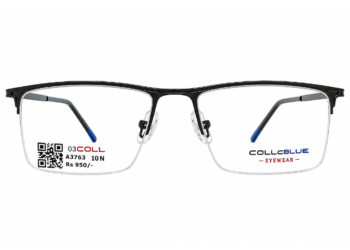 Collcbue Zd980403 Metal Metalic Gray Rectangle Half Frame 54