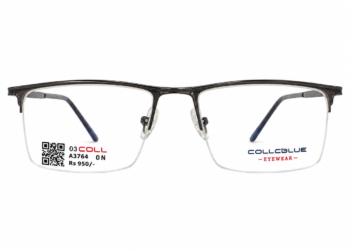 Collcbue Zd980403 Metal Metalic Gray Rectangle Half Frame 54