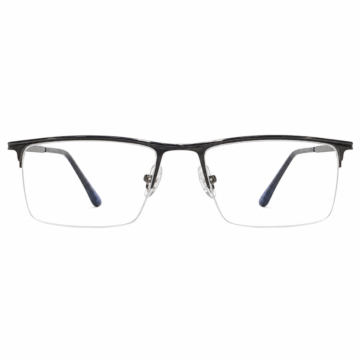 Collcbue Zd980403 Metal Metalic Gray Rectangle Half Frame 54