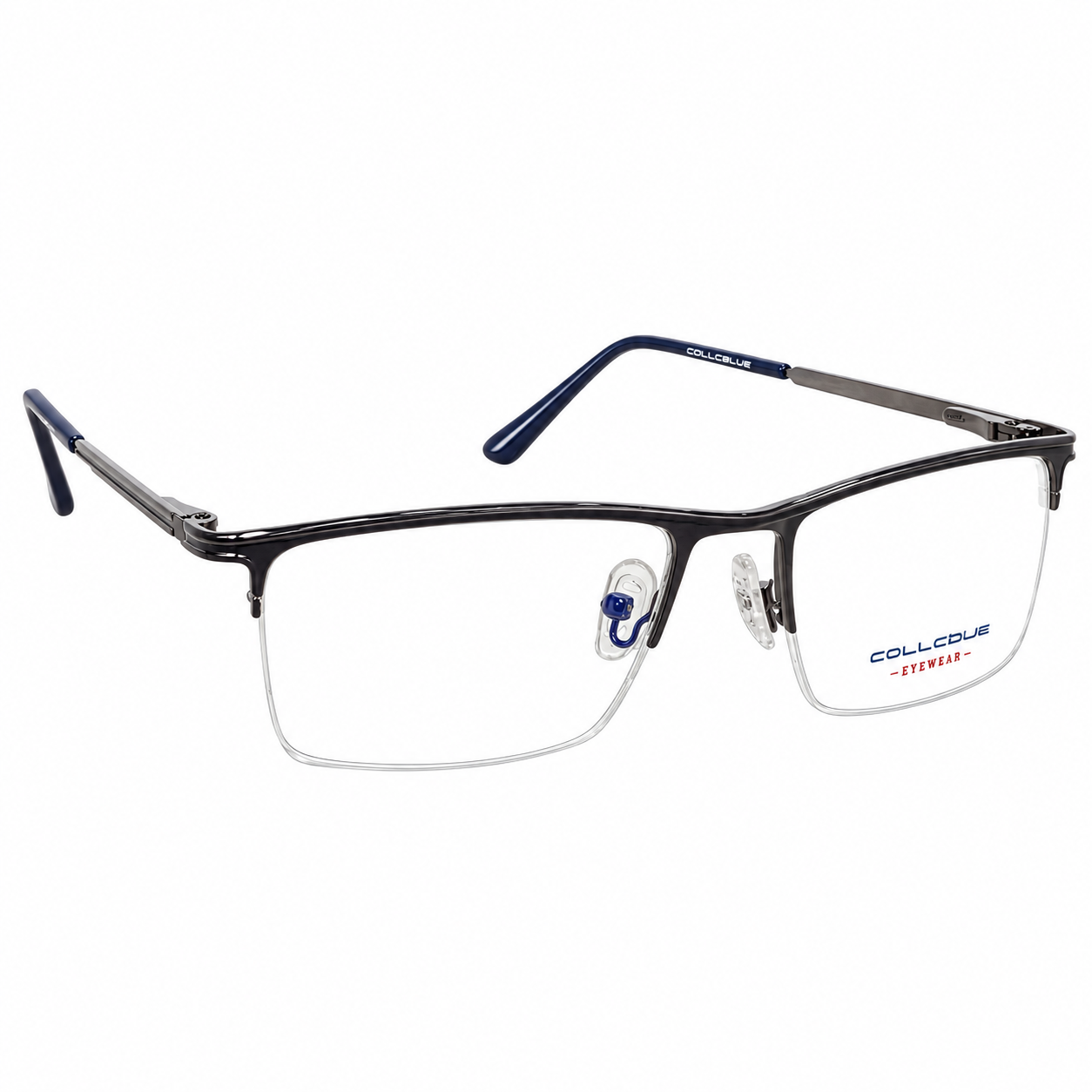 Collcbue Zd980403 Metal Metalic Gray Rectangle Half Frame 54