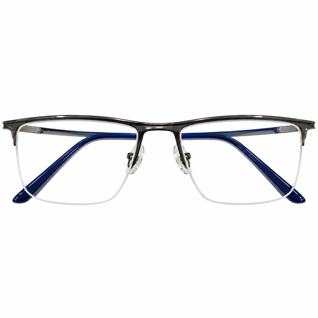 Collcbue Zd980403 Metal Metalic Gray Rectangle Half Frame 54