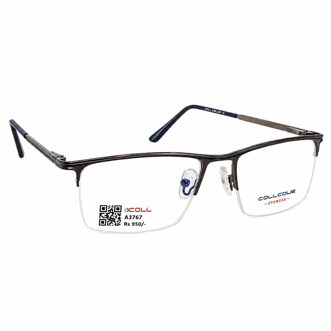 Collcbue Zd980403 Metal Brown Rectangle Half Frame 54