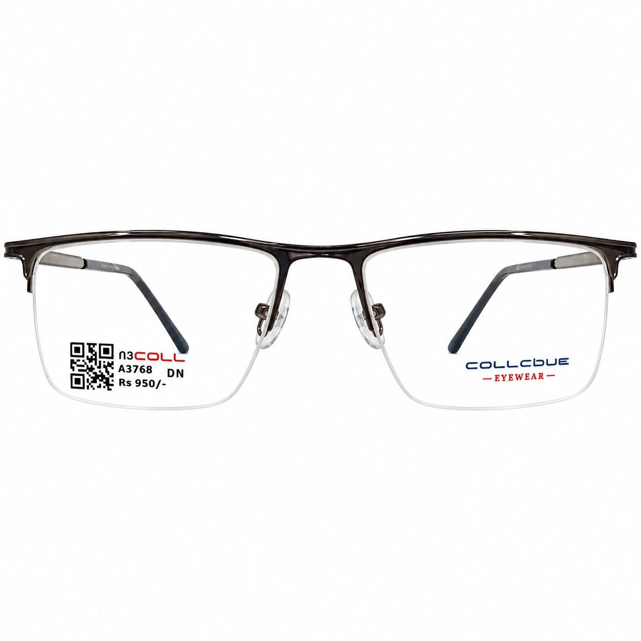Collcbue Zd980403 Metal Brown Rectangle Half Frame 54