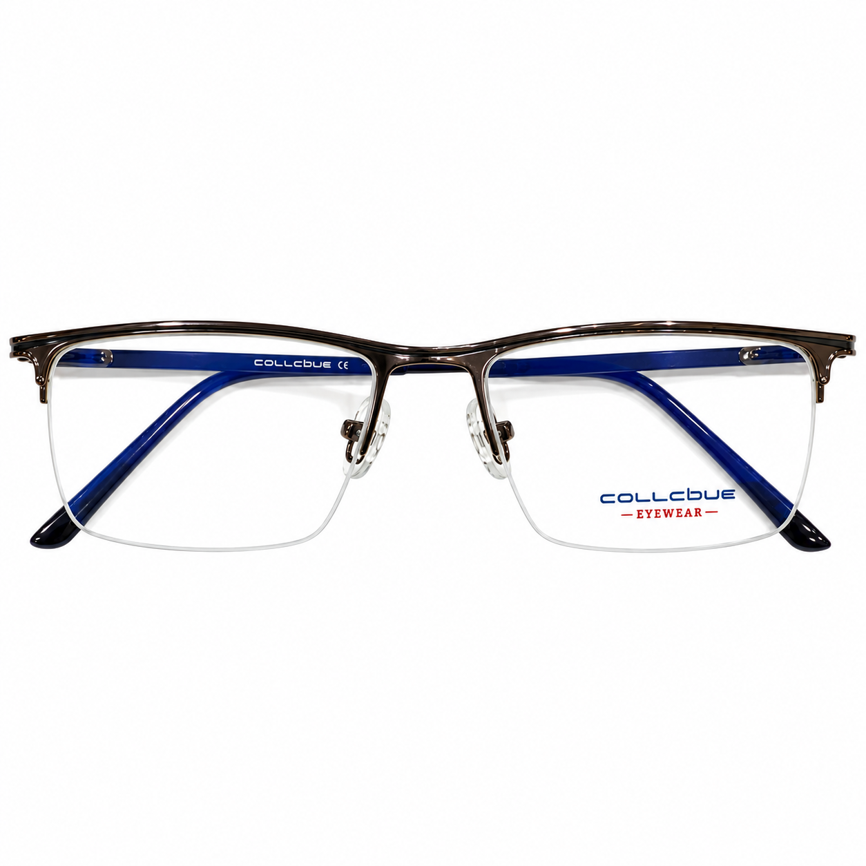 Collcbue Zd980403 Metal Brown Rectangle Half Frame 54