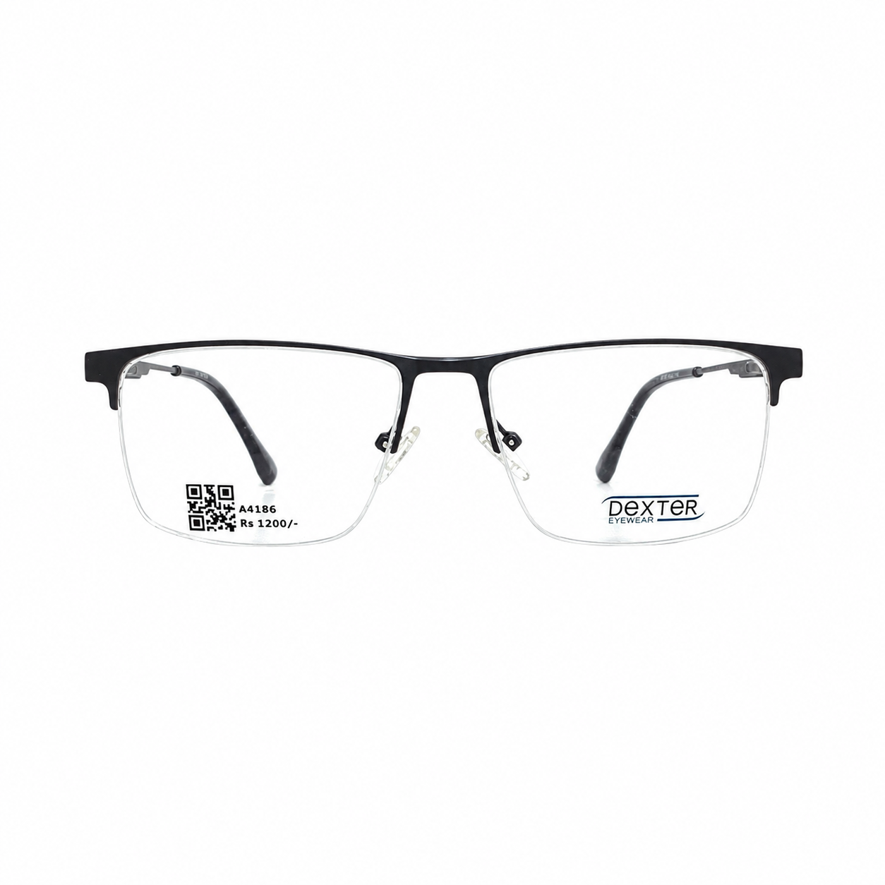 Dexter 251840 Metal Black Square Half Frame 55