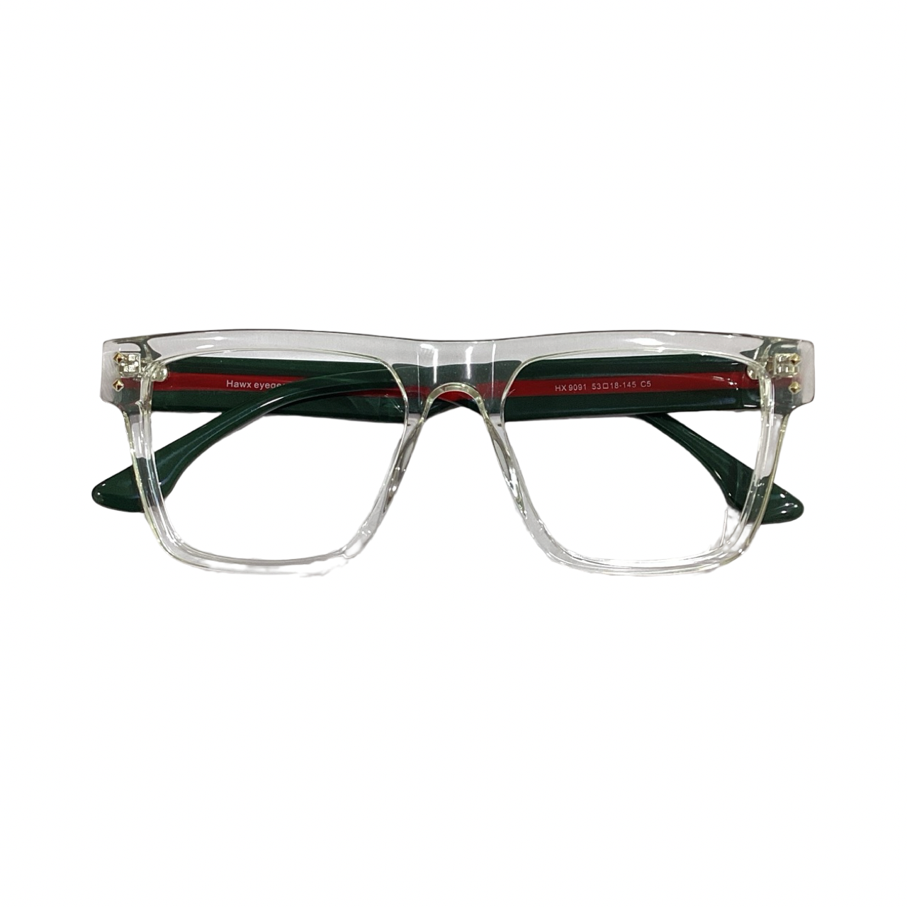 Hawx Hx9091 Acetate Cristal White Square Full Frame 53
