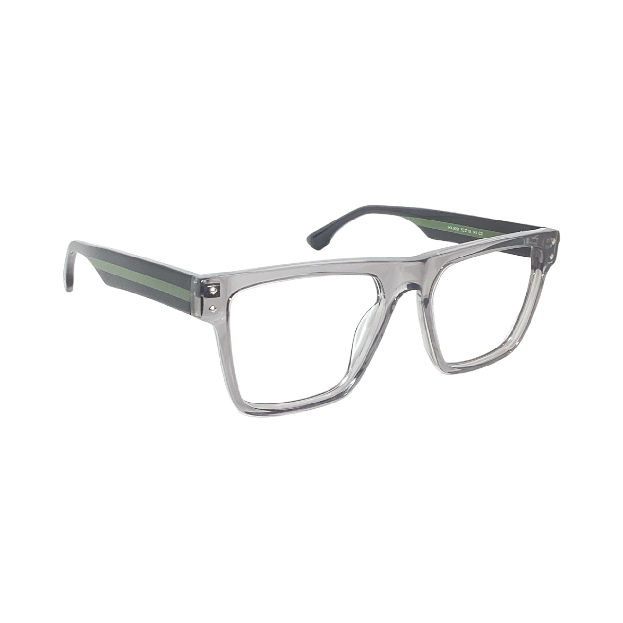 Hawx Hx9091 Acetate Gray Square Full Frame 53
