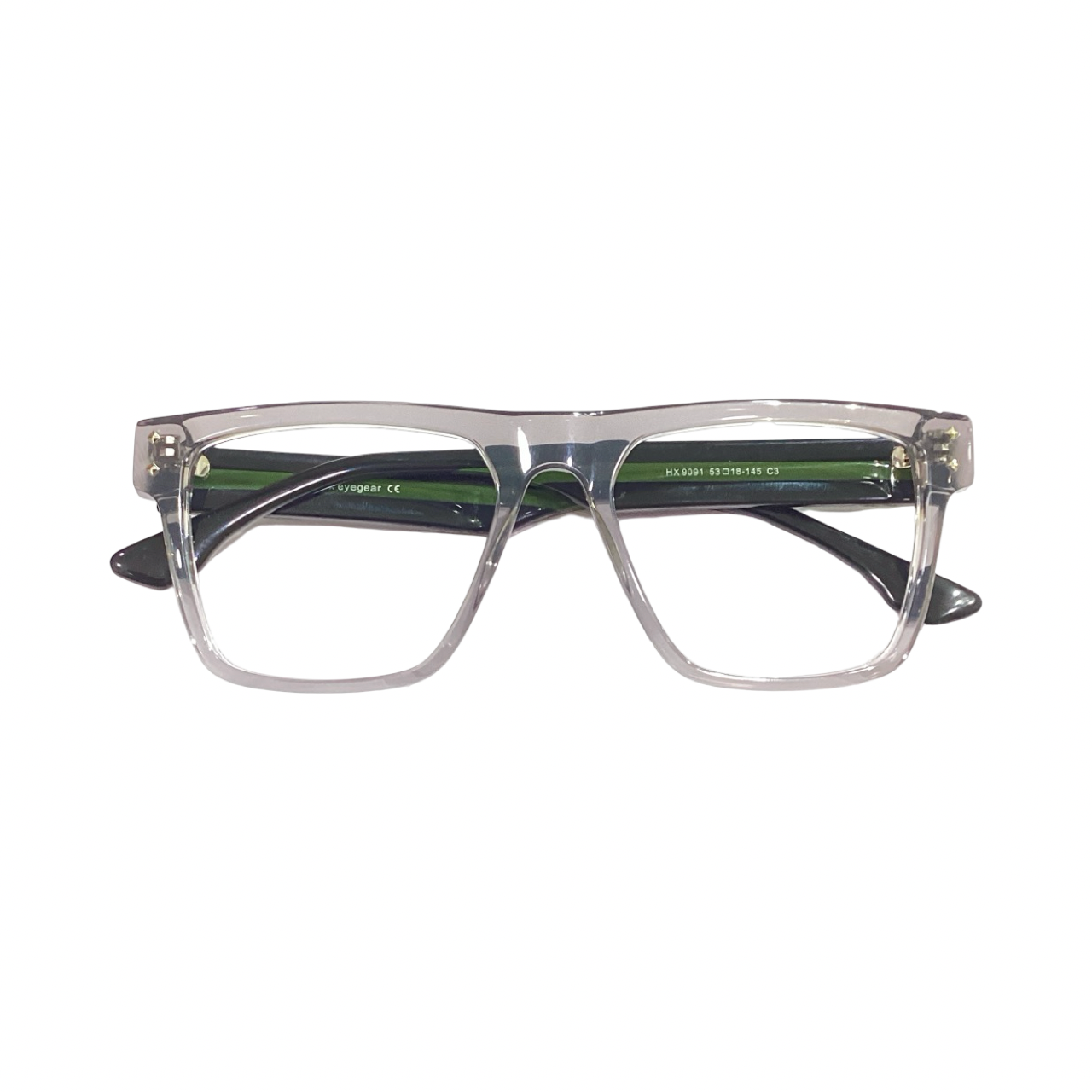 Hawx Hx9091 Acetate Gray Square Full Frame 53
