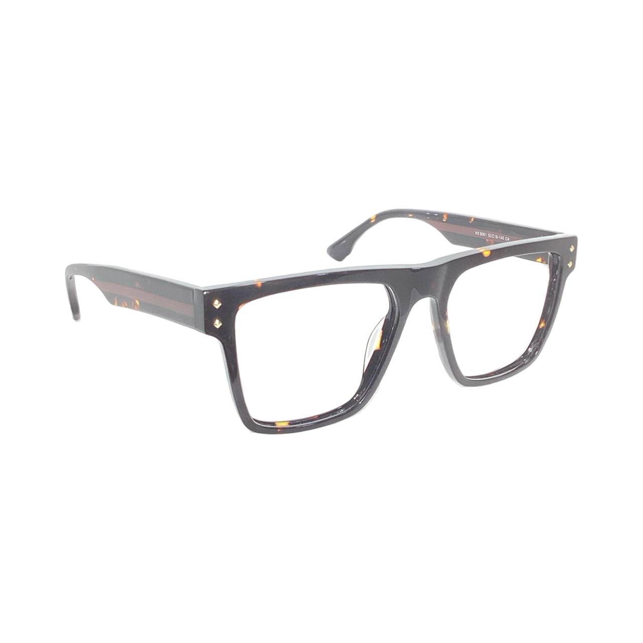 Hawx Hx9091 Acetate Leopard Brown Square Full Frame 53