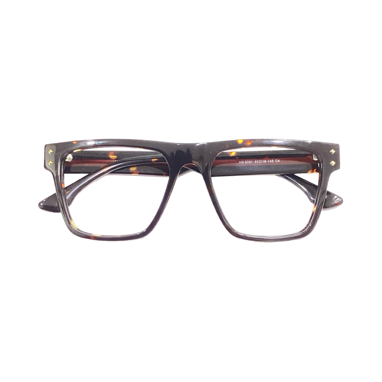 Hawx Hx9091 Acetate Leopard Brown Square Full Frame 53