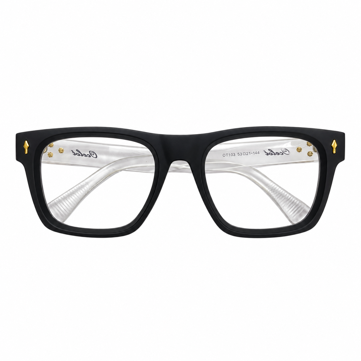 Ocelot Ot103 Tr Flexi Black White Wayfarer Full Frame 53