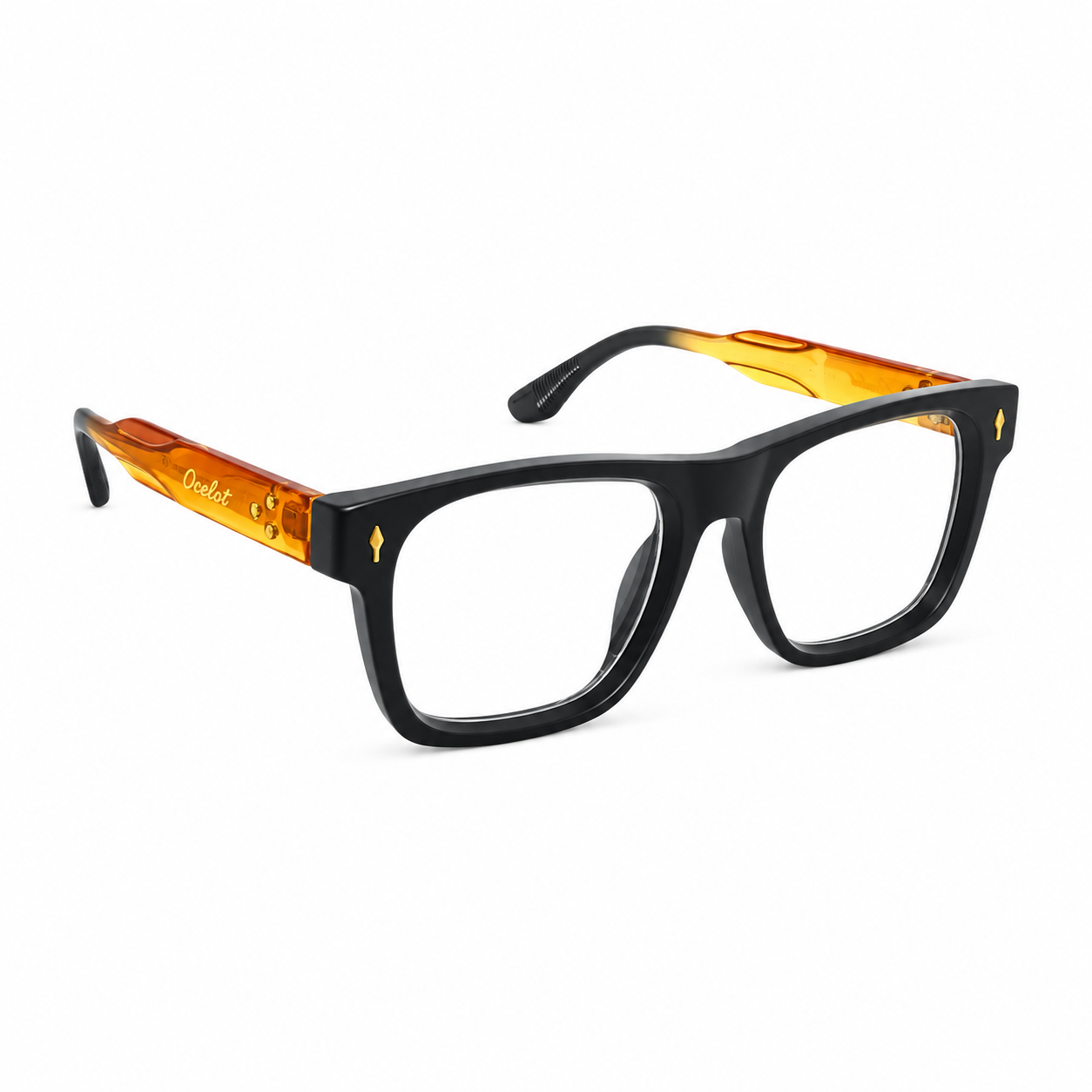 Ocelot Ot103 Tr Flexi Black Orange Wayfarer Full Frame 53