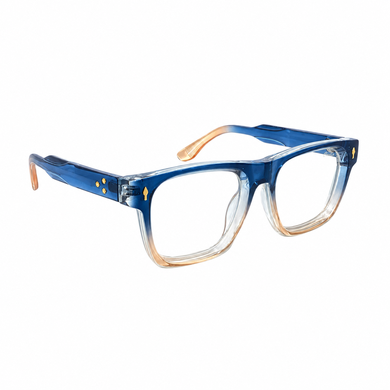Ocelot Ot103 Tr Flexi Blue Orange Wayfarer Full Frame 53