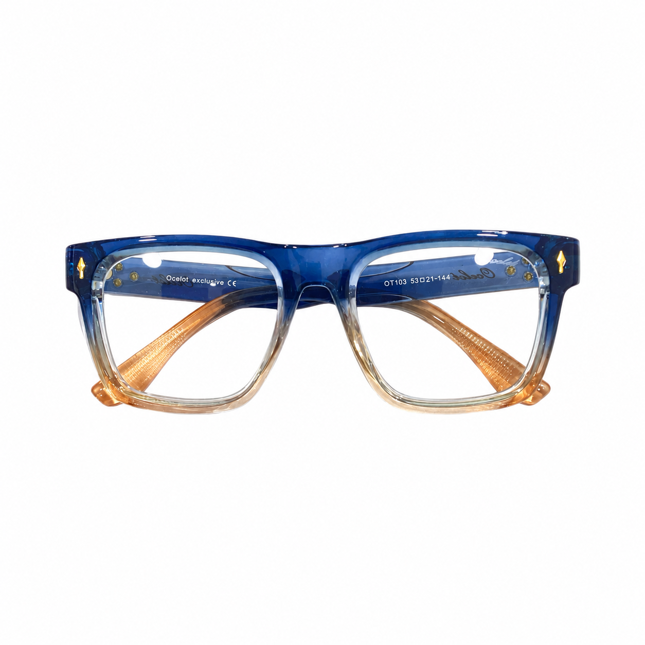 Ocelot Ot103 Tr Flexi Blue Orange Wayfarer Full Frame 53
