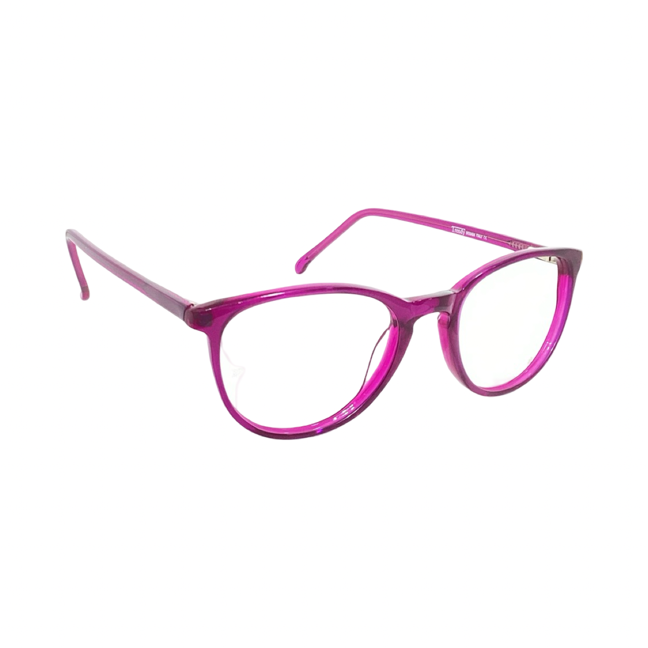 Trendy 902 Acetate Pink Round Full Frame 52