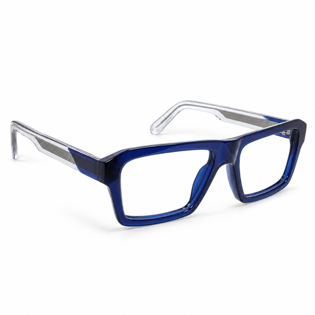 Parkens 90378 Acetate Blue Square Full Frame 57