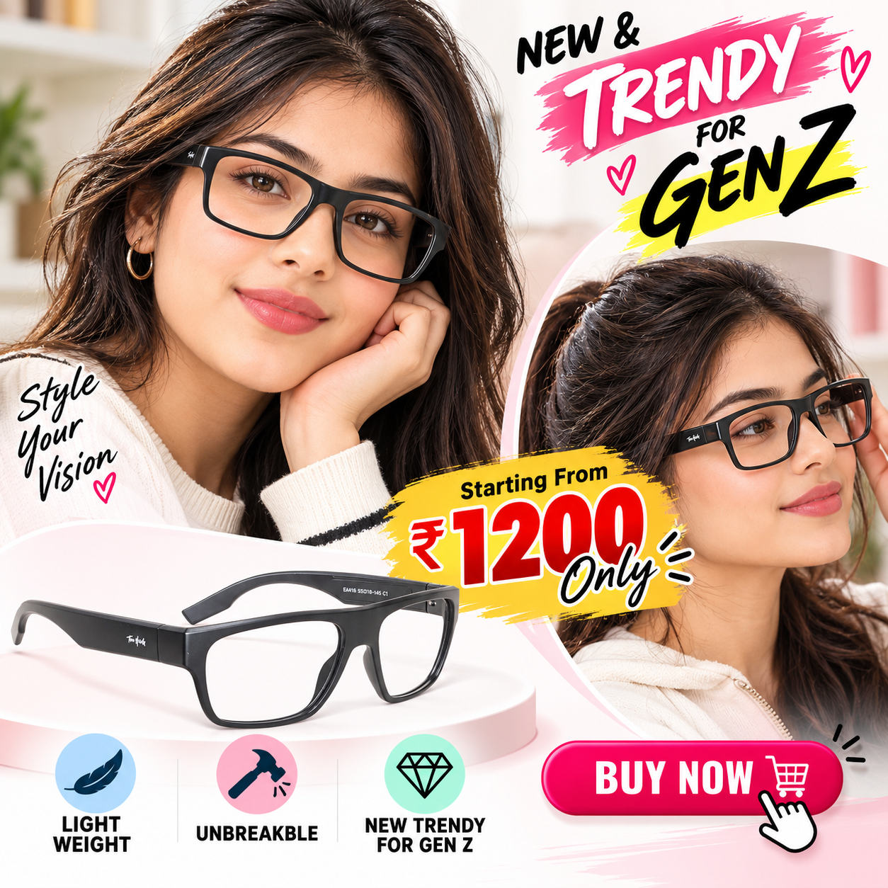 Trendy Gen Z Eyewear Ad