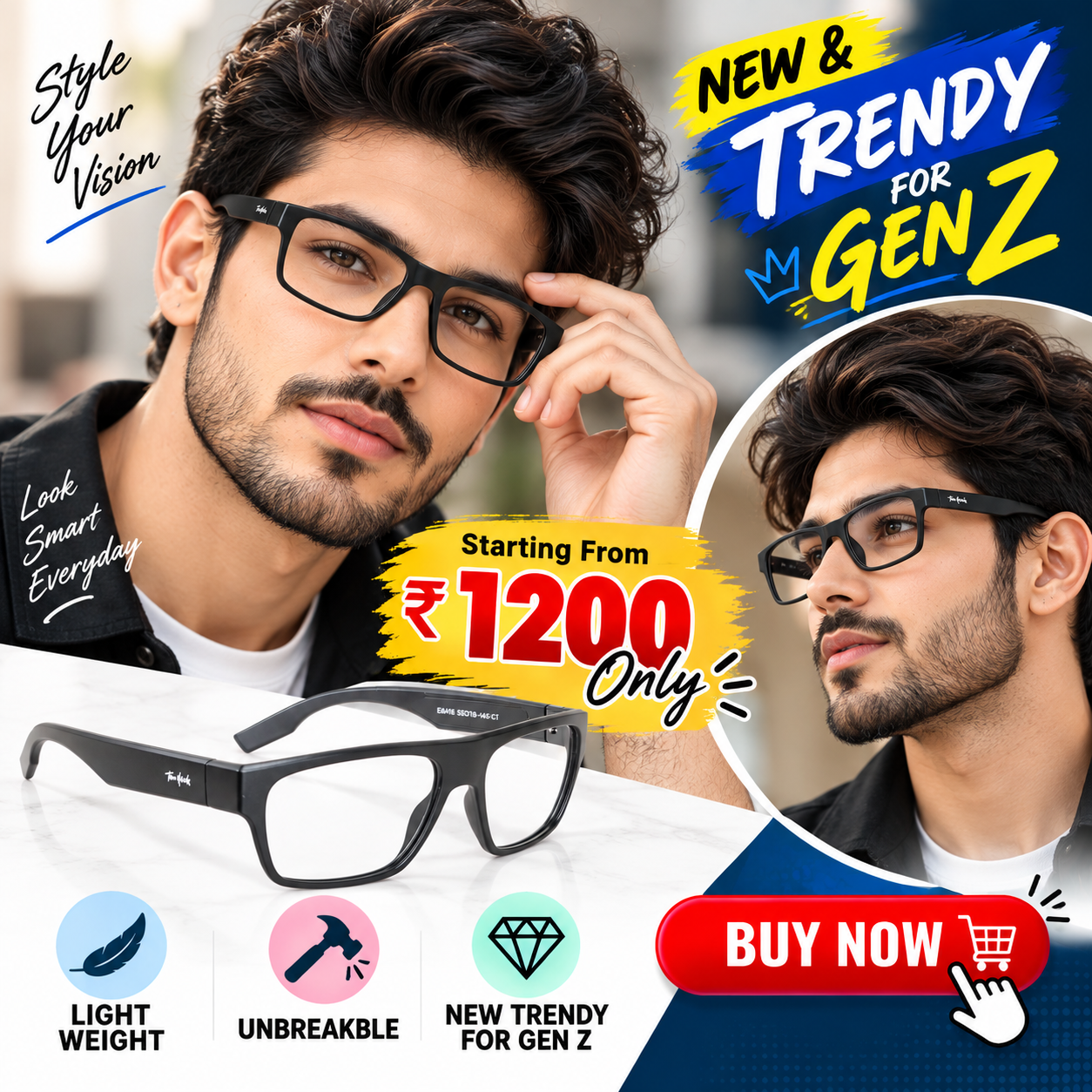 Trendy Gen Z Eyewear Poster
